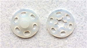 Pression à coudre (7 mm - Transparente - Plastique)