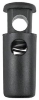 Bloc cordon cylindre (30 mm - Noir - Plastique)