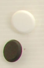 Bouton queue (Plastique - Noir brillant - 15 mm)