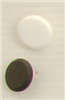 Bouton queue (Plastique - Blanc brillant - 15 mm)