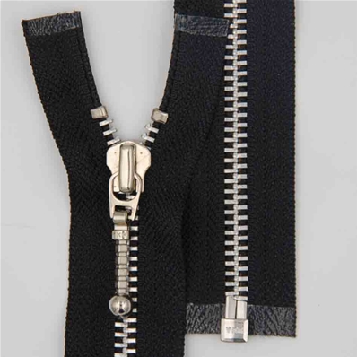 Zip 5 aluminium séparable (Queue de rat - 40 cm - Noir)
