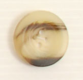 Bouton 4 trous (Plastique - 22 mm - Chiné marron et beige)