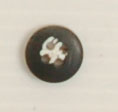 Bouton 4 trous (Plastique - 12 mm - Noir taché blanc)