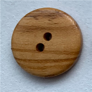 Bouton 2 trous (Bois - Buis naturel - 15 mm)