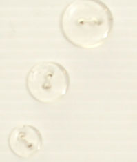 Bouton 2 trous (Plastique - Transparent - 18 mm)
