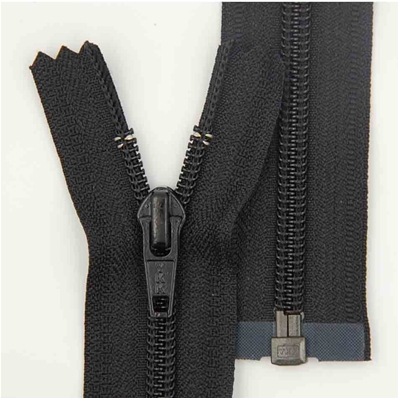 Zip 6 spirale séparable (Standard - 150 cm - Noir)