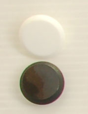 Bouton queue (Plastique - Noir brillant - 18 mm)