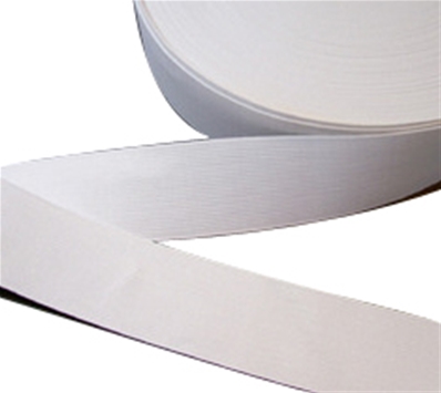 Biais plat (60 mm - Coton - Blanc)