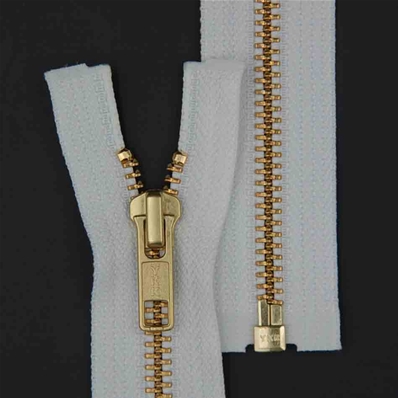 Zip 5 laiton séparable (Standard - 50 cm - Blanc)