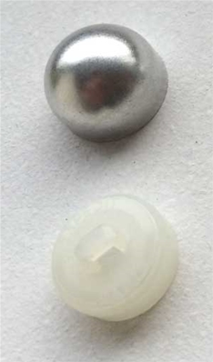 Bouton queue à recouvrir (Boule - 18 mm - Blanc)