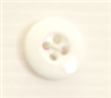 Bouton 4 trous (Plastique - 15 mm - Blanc)