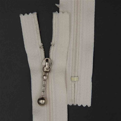 Zip 4 spirale fixe (Queue de rat nickelé - 60 cm - Noir)