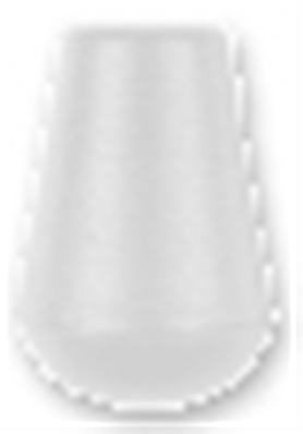 Embout cordon (Nylon - Blanc - 5 mm)