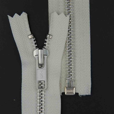 Zip 5 aluminium séparable (Standard - 60 cm - Ecru)