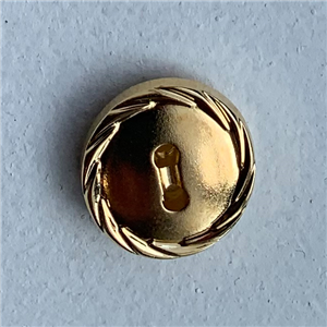 Bouton 2 trous spirale (12 mm - Or - Plastique)