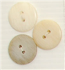 Bouton 2 trous (Plastique - Beige - 15 mm)