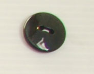 Bouton 2 trous (Plastique - Noir brillant - 18 mm)