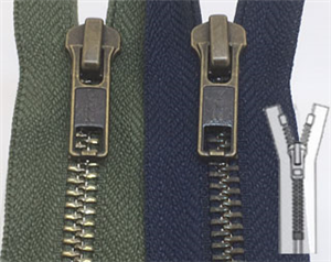 Zip 5 laiton bronze fixe (Standard - 18 cm - Noir)