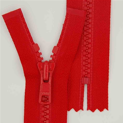 Zip 6 injecté fixe (Standard - 25 cm - Rouge)
