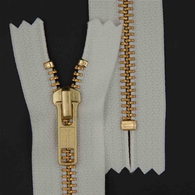 Zip 5 laiton fixe (Standard - 18 cm - Blanc)