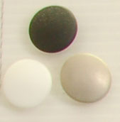 Bouton queue (Plastique - Argent mat - 15 mm)